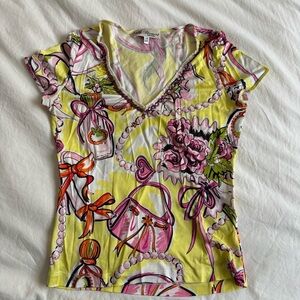 vintage Blumarine rhinestone top